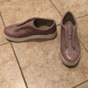 Mauve slip on sneakers